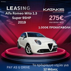 Alfa Romeo Mito '19 1.3 Super 95HP - Pay As You Drive