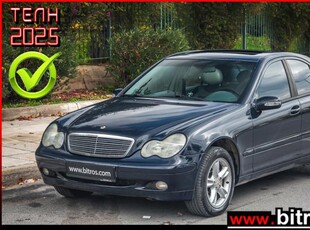 MERCEDES C200 ΠΛΗΡΩΜΕΝΑ ΤΕΛΗ 25 2.0 KOMPRESSOR 193HP+SUNROOF 6TAXYTO 2003